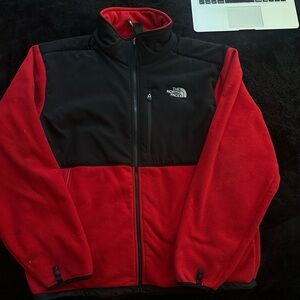 The North Face Red and Black Fleece Jacket